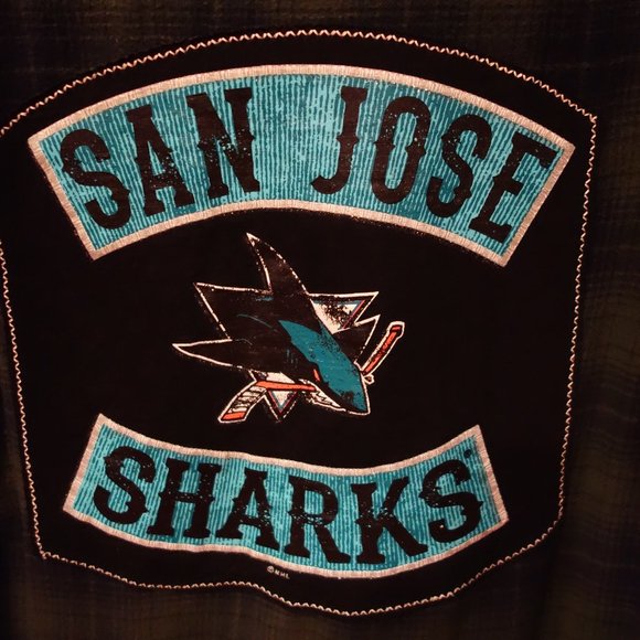 San Jose Sharks One-of-a-Kind Custom Sonoma Flannel (Unisex - Men's M) - Picture 3 of 6